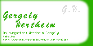 gergely wertheim business card